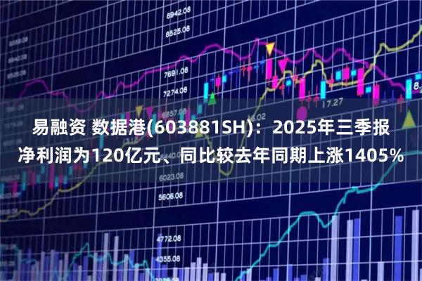 易融资 数据港(603881SH)：2025年三季报净利润为120亿元、同比较去年同期上涨1405%